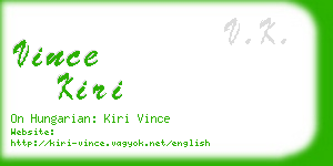 vince kiri business card